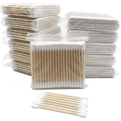 100% Wooden Organic Cotton Tips